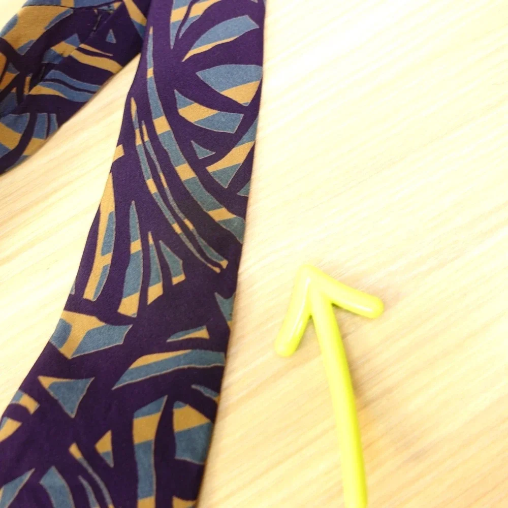 Vintage Neck Tie Mens Blue Abstract Japanese Art to Wear Designer YUKIKO HANAI